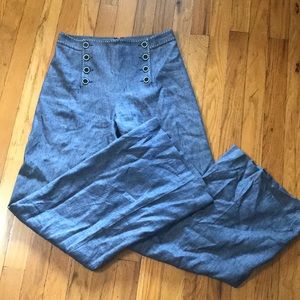 Worth size 2 sailor pant, high waisted